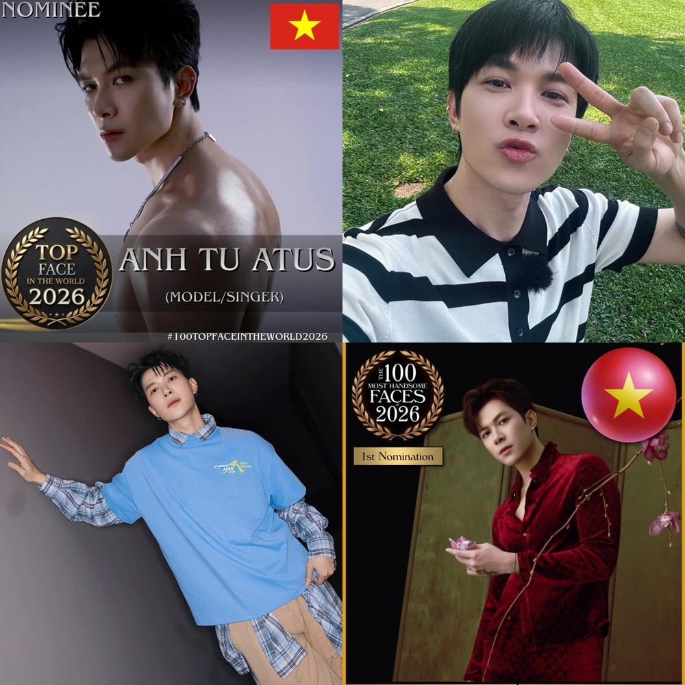 Anh Tú Atus lọt top 5 gương mặt được yêu thích giữa dàn nam thần quốc tế